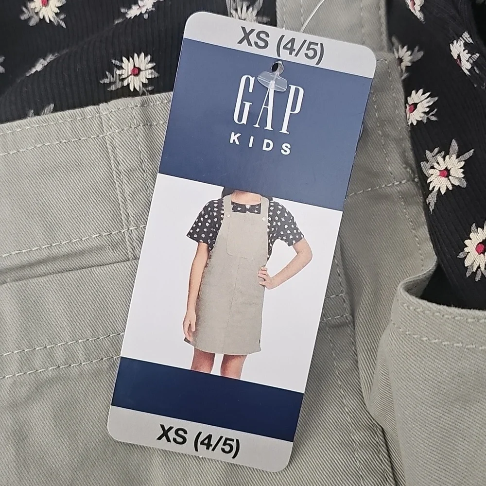 Gap Kids Skirtall Dress & Tee Size Xs 4-5 Seagrass